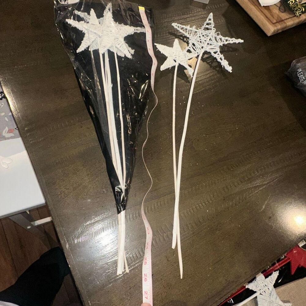 *NEW* Decorative Wood Stars White and Red sets